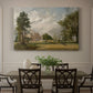 Canvas art print featuring a country house surrounded by trees in landscaped grounds, showcased as a statement wall artwork