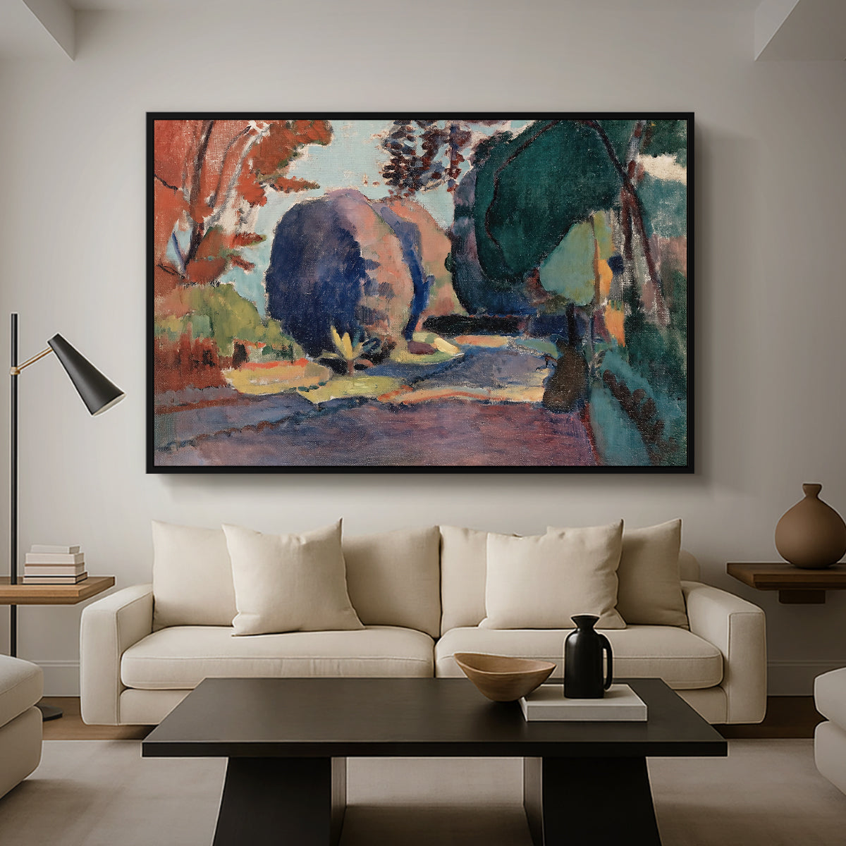 The Luxembourg Gardens, 1901 - Floater Framed Canvas Print