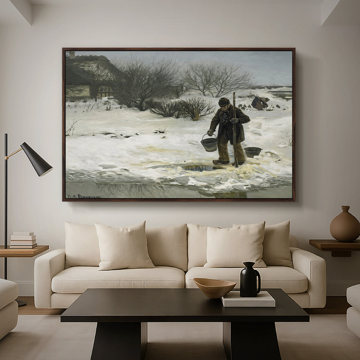 Tøsne, 1895 - Floater Framed Canvas Print
