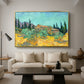 Wooden Sheds Among the Olive Trees and Cypresses, 1889 - Floater Framed Canvas Print