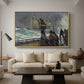 The Signal of Distress, c. 1896 - Floater Framed Canvas Print