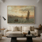 View from the Oslofjord, 1866 - Floater Framed Canvas Print
