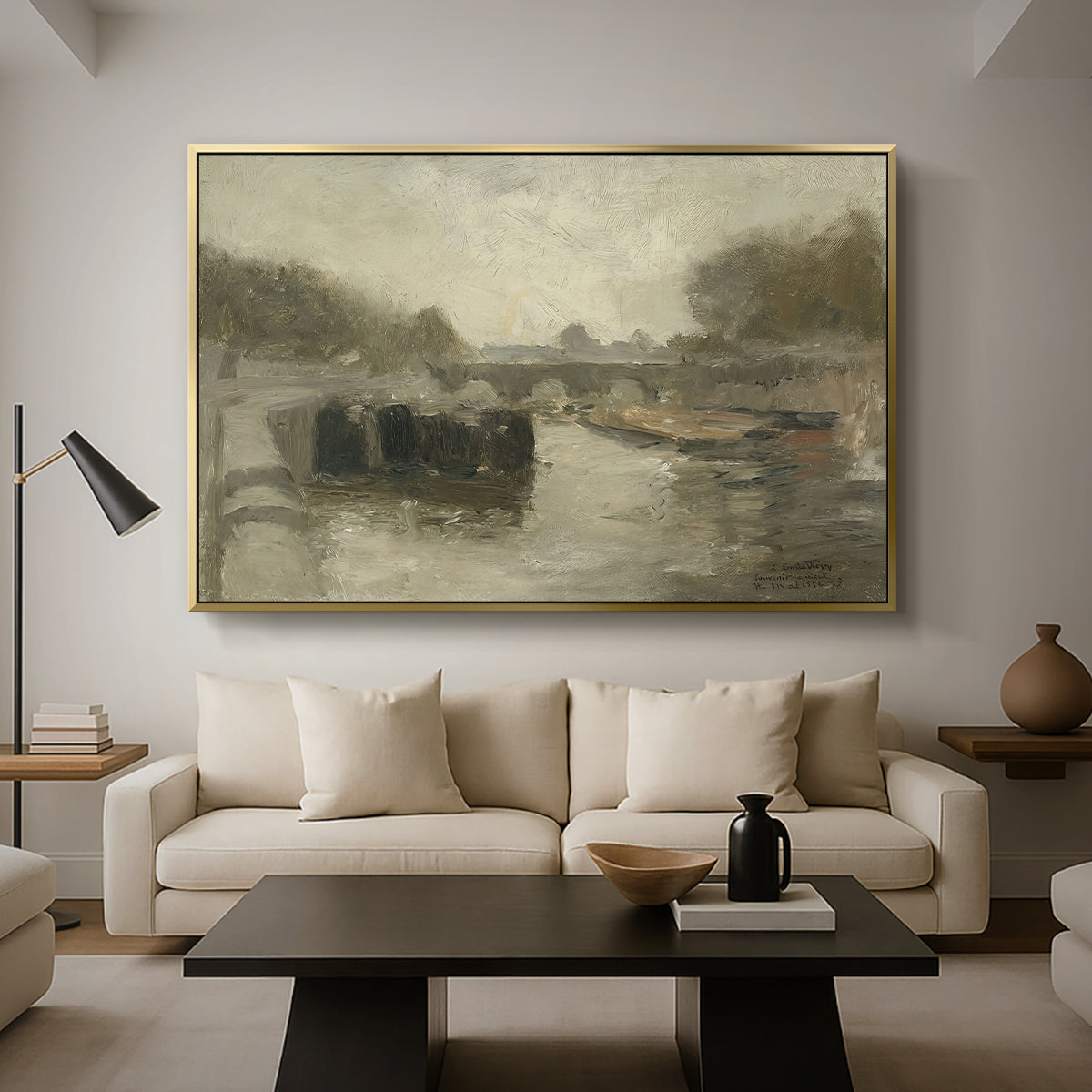 The Bridge (Le pont), 1895 - Floater Framed Canvas Print