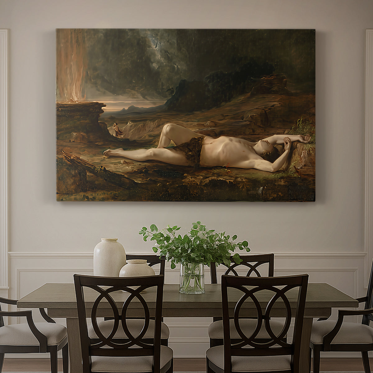 Canvas art print featuring an expressive countryside composition with balanced light, showcased as a statement wall artwork