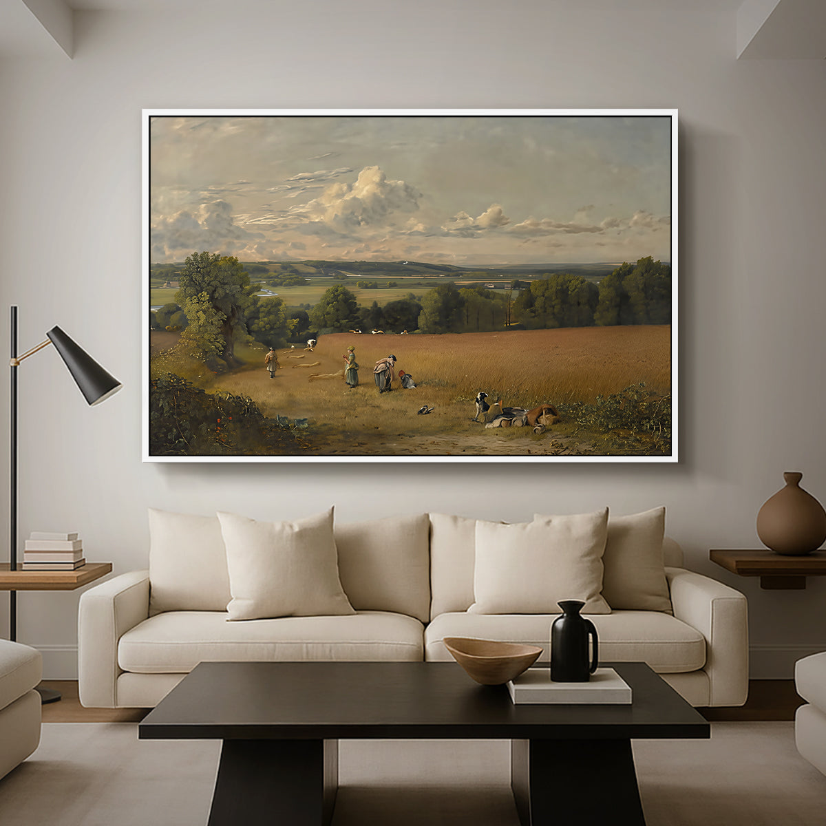 The Wheat Field, 1816 - Floater Framed Canvas Print