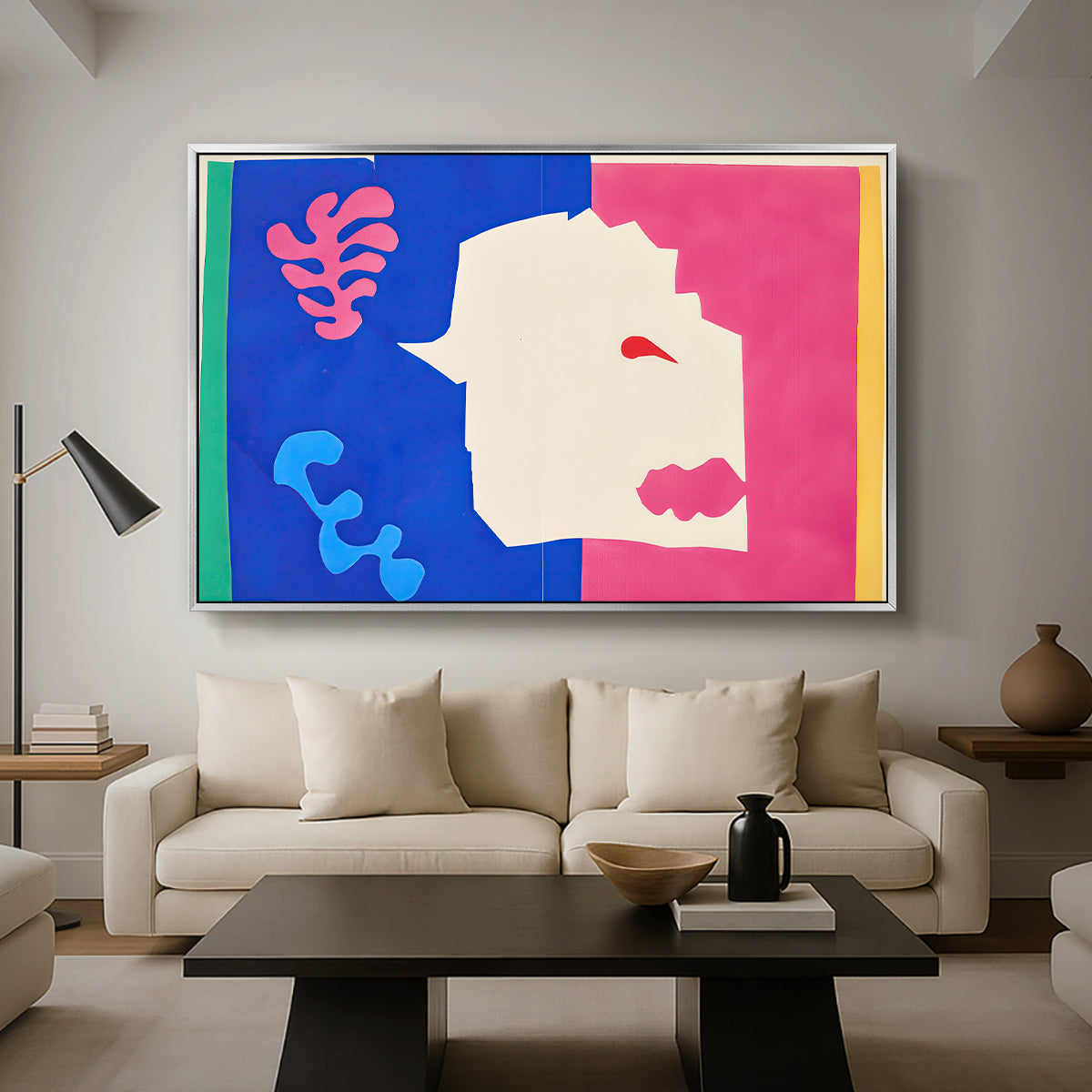 The Wolf (Le loup), from Jazz, 1947 - Floater Framed Canvas Print