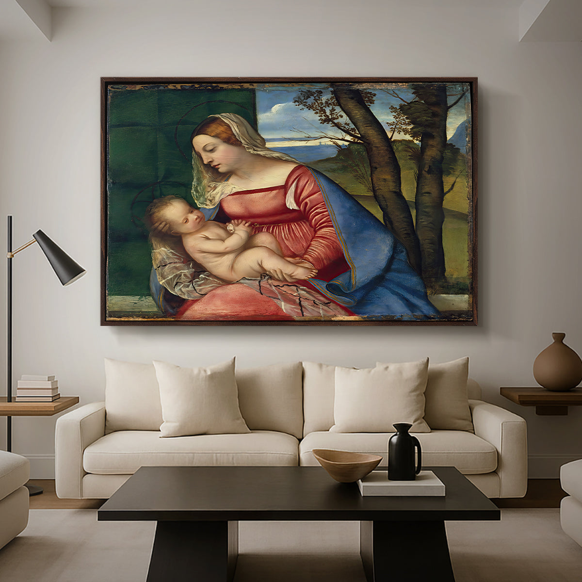 Madonna and Child, c. 1508 - Floater Framed Canvas Print