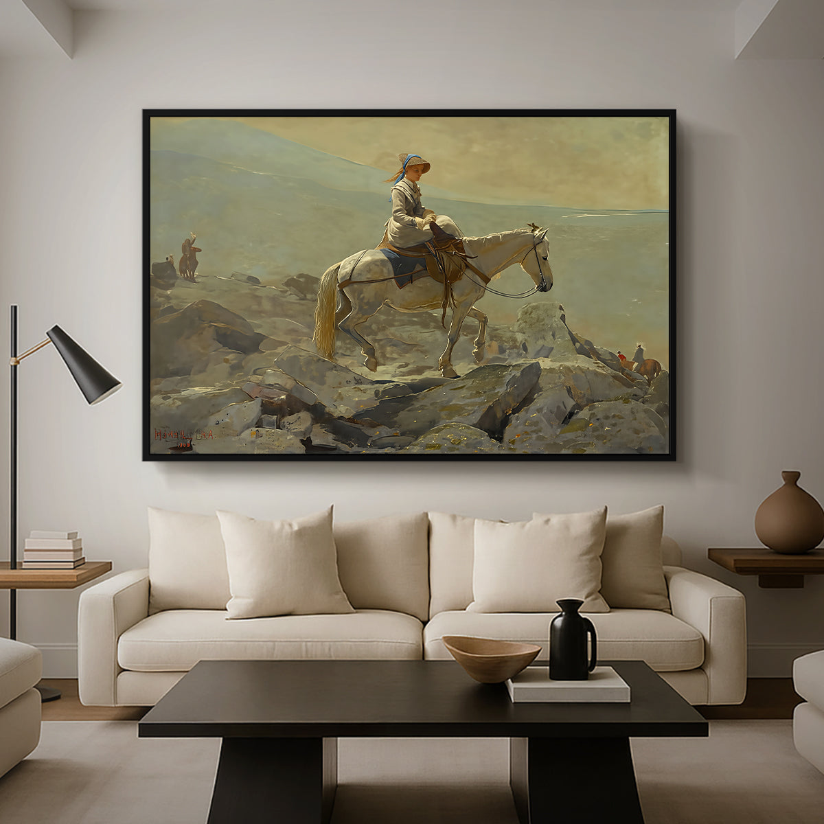 The Bridle Path, White Mountains, 1868 - Floater Framed Canvas Print