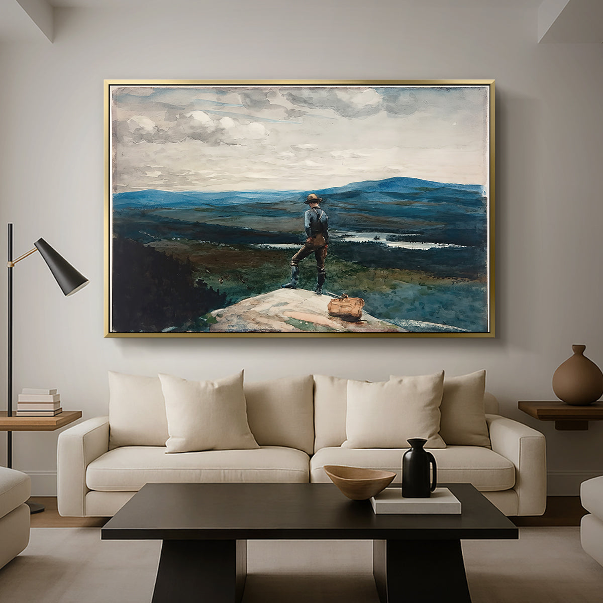The Ranger, Adirondacks, 1882 - Floater Framed Canvas Print