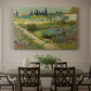Canvas art print featuring a lush garden filled with plants and flowers arranged in bright sunlight, showcased as a statement wall artwork