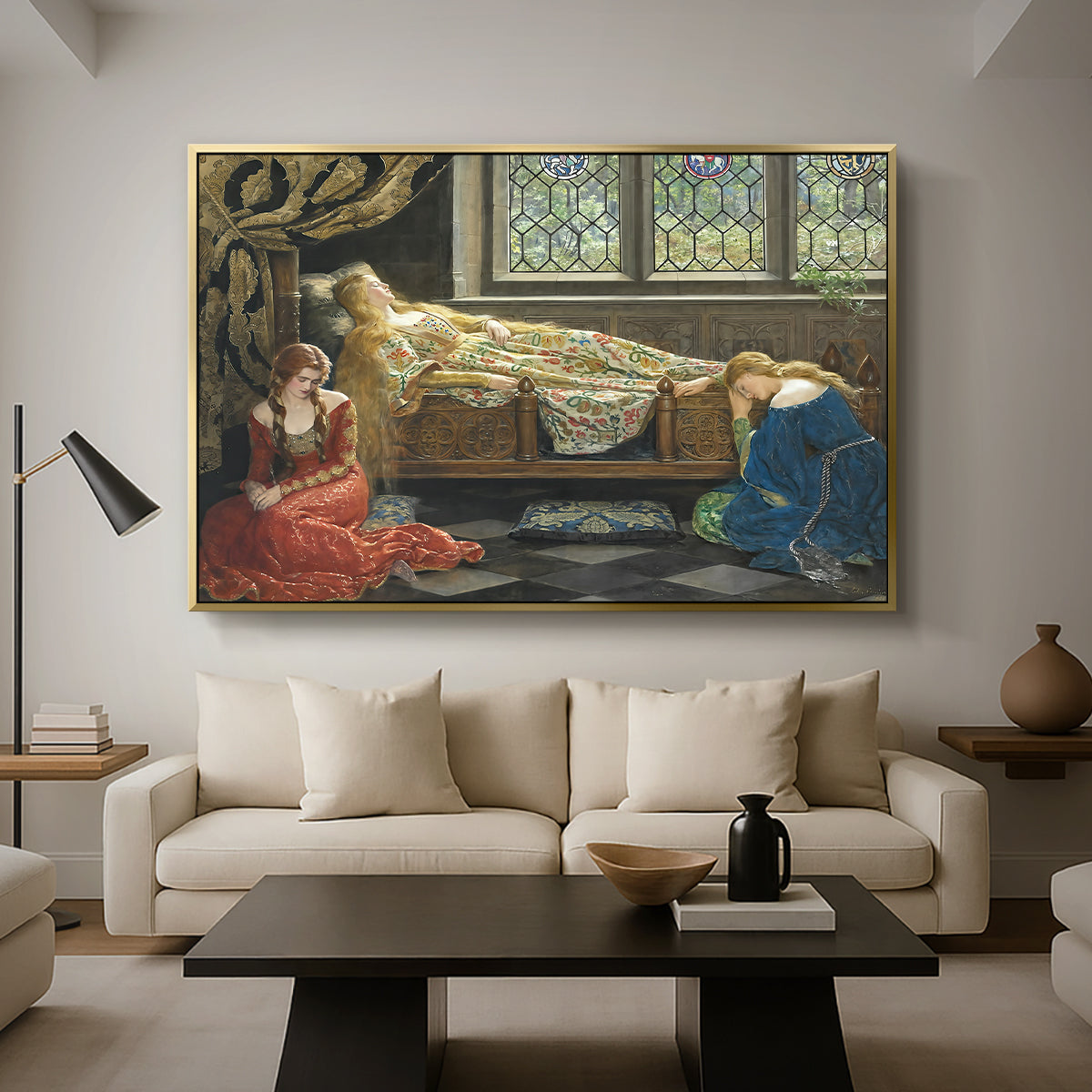 The Sleeping Beauty, 1921 - Floater Framed Canvas Print