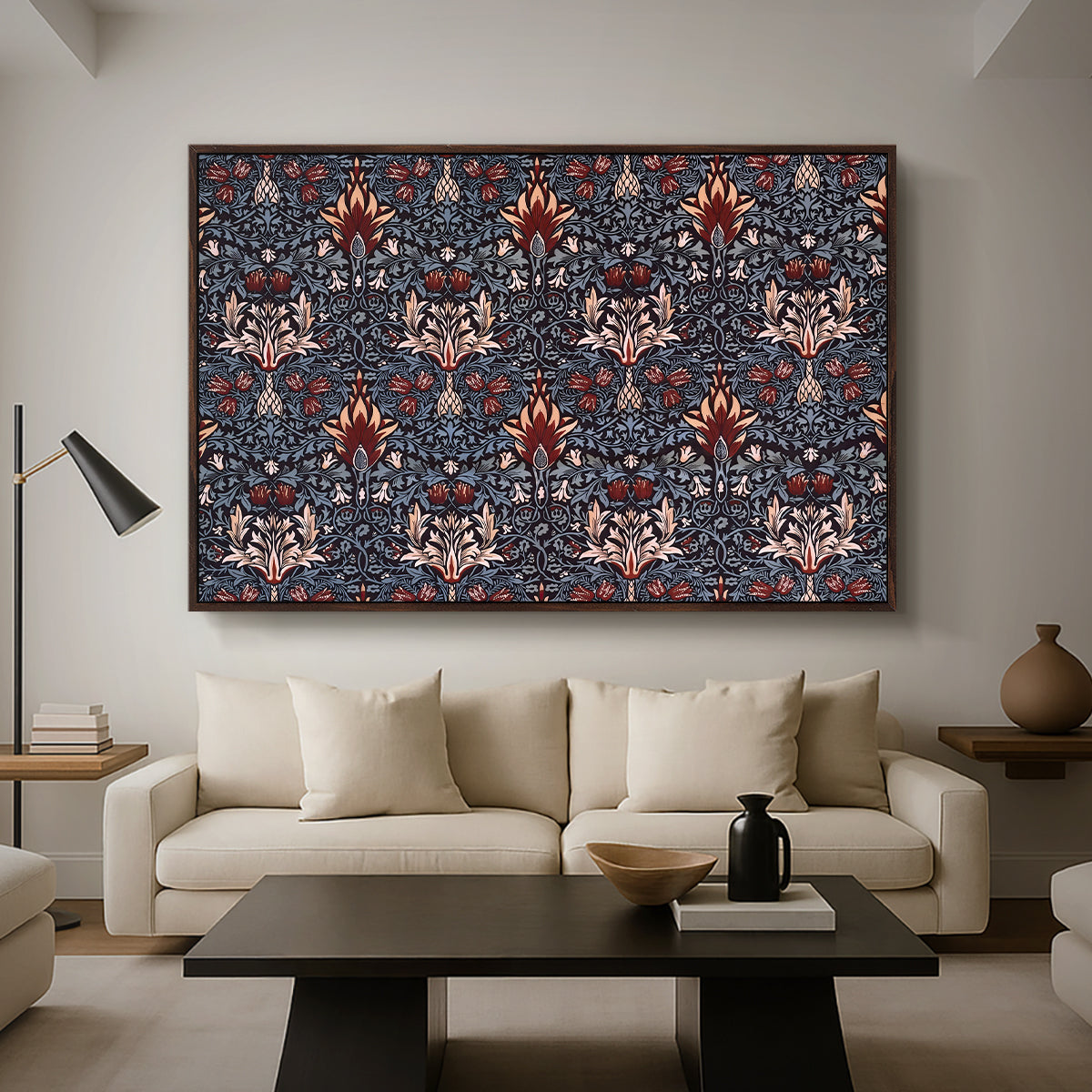 Snakeshead (Printed Textile), c. 1876 - Floater Framed Canvas Print