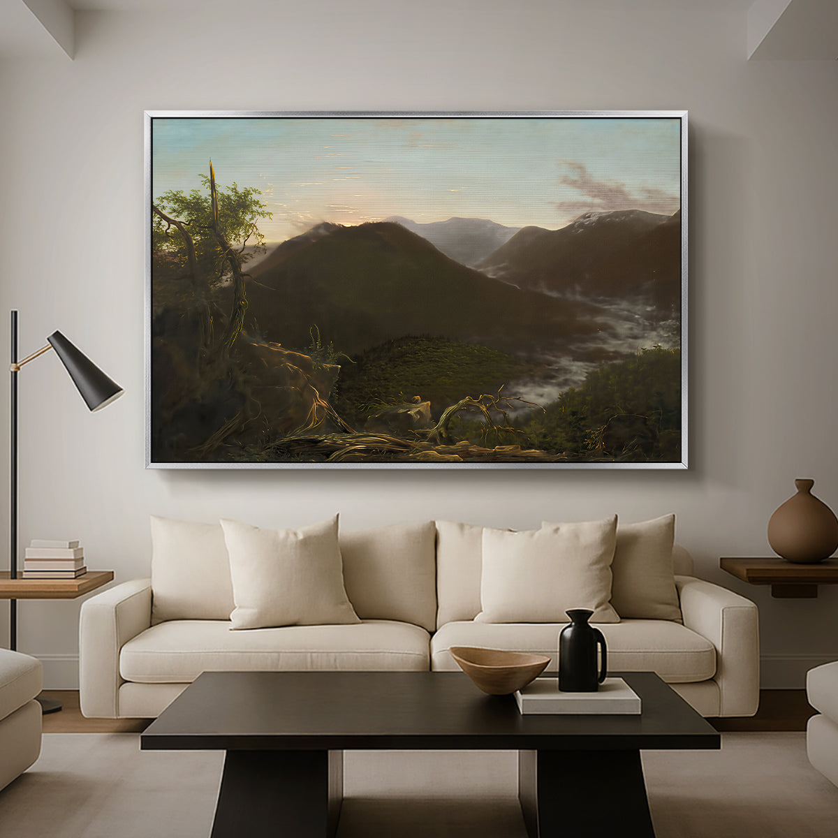 Sunrise in the Catskill Mountains, 1826 - Floater Framed Canvas Print