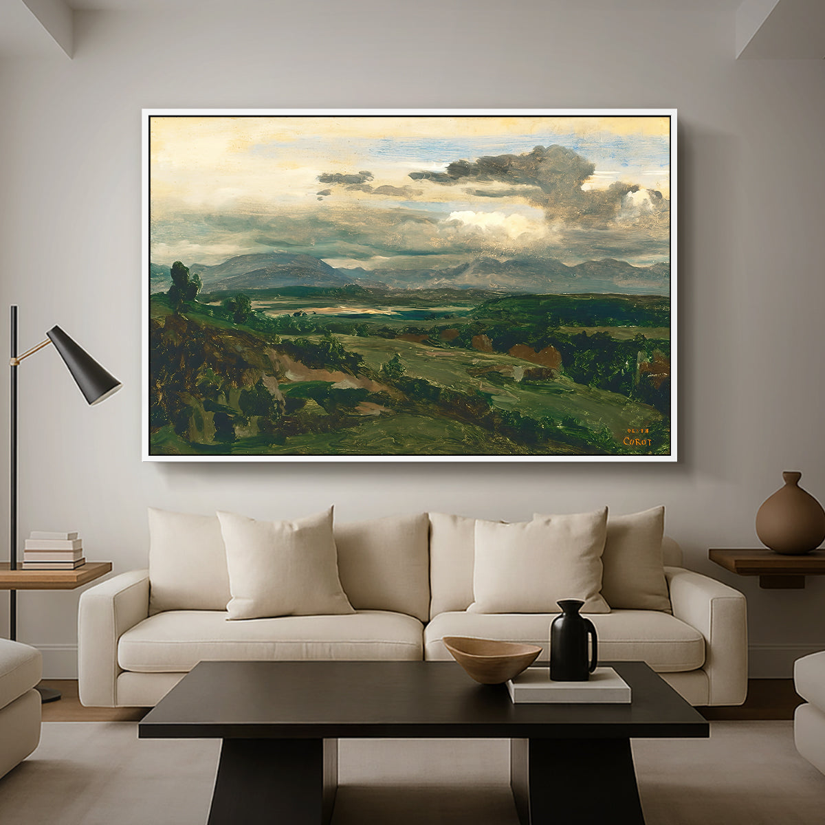 Civita Castellana, c. 1860s - Floater Framed Canvas Print