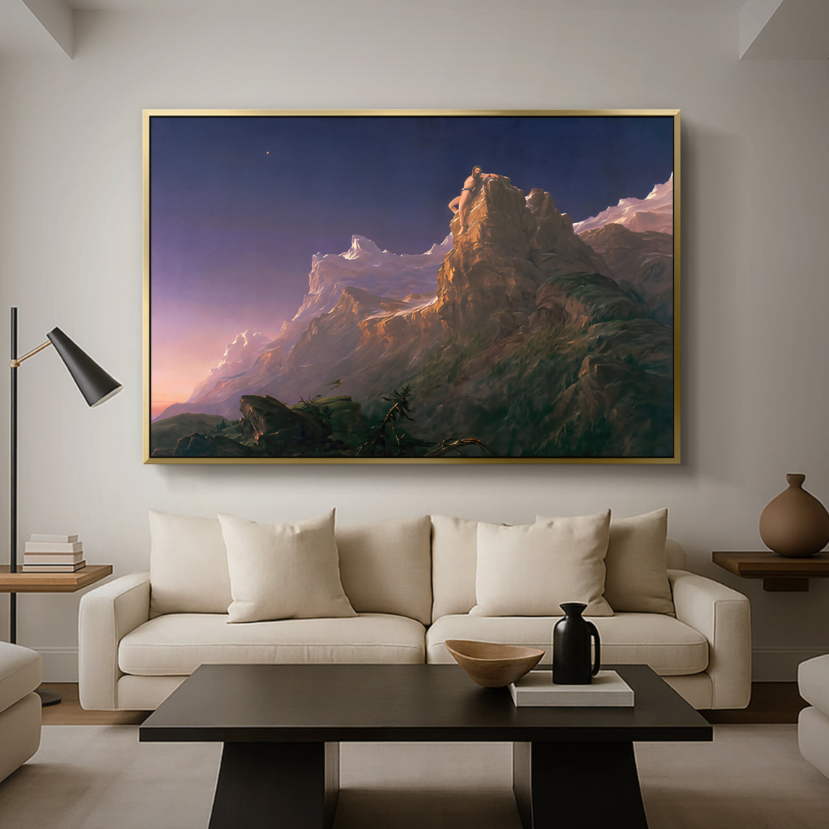 Prometheus Bound, 1847 - Floater Framed Canvas Print