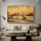 The Riding School at Akershus Castle, 1846 - Floater Framed Canvas Print