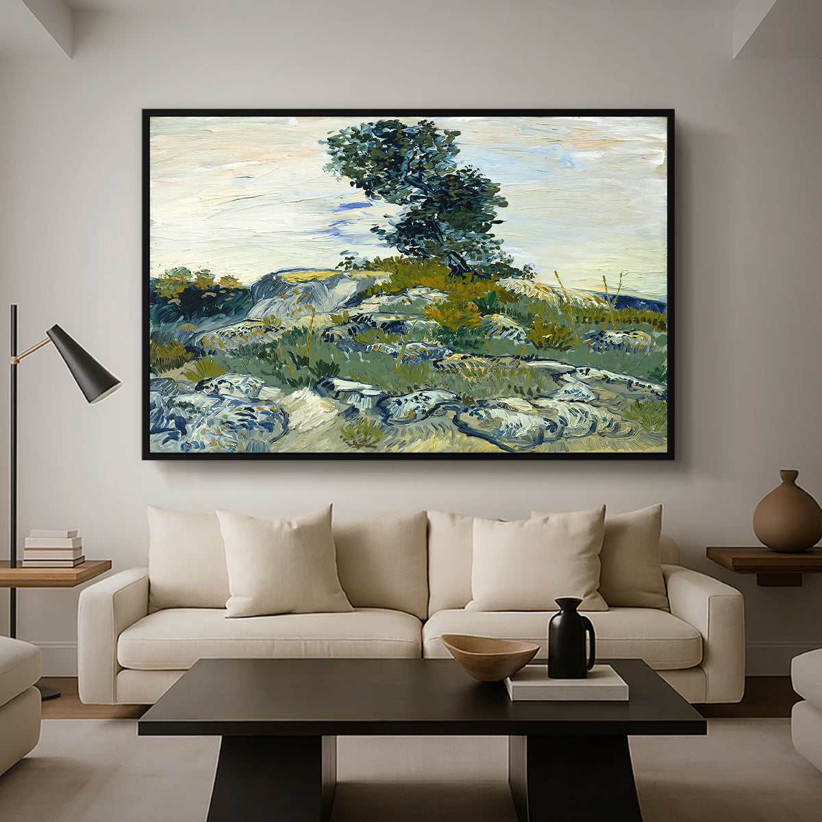 The Rocks, 1888 - Floater Framed Canvas Print