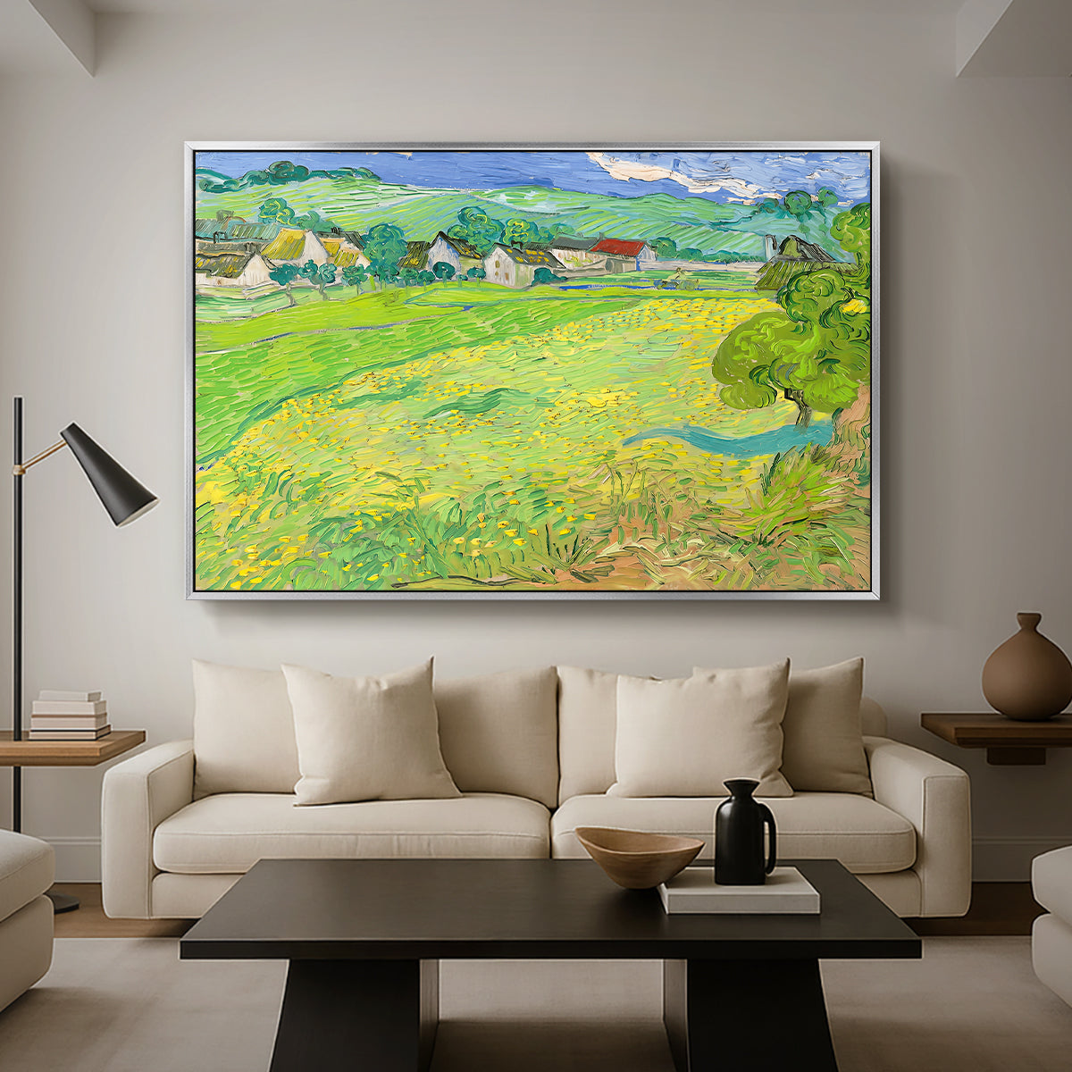 Les Vessenots in Auvers, 1890 - Floater Framed Canvas Print