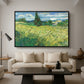 Green Wheat Field with Cypress, 1889 - Floater Framed Canvas Print