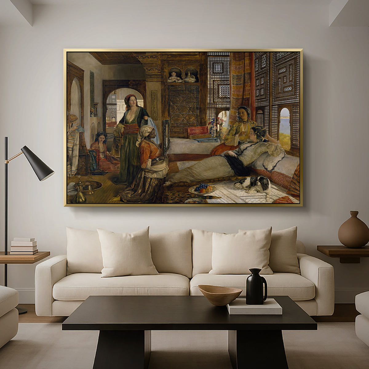 The Harem, 1876 - Floater Framed Canvas Print