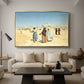 View from the Desert of Cairo with Citadel and Mamluk Tombs in the Background, c. 1889-1890 - Floater Framed Canvas Print