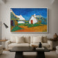 Three White Cottages at Saintes-Maries, 1888 - Floater Framed Canvas Print