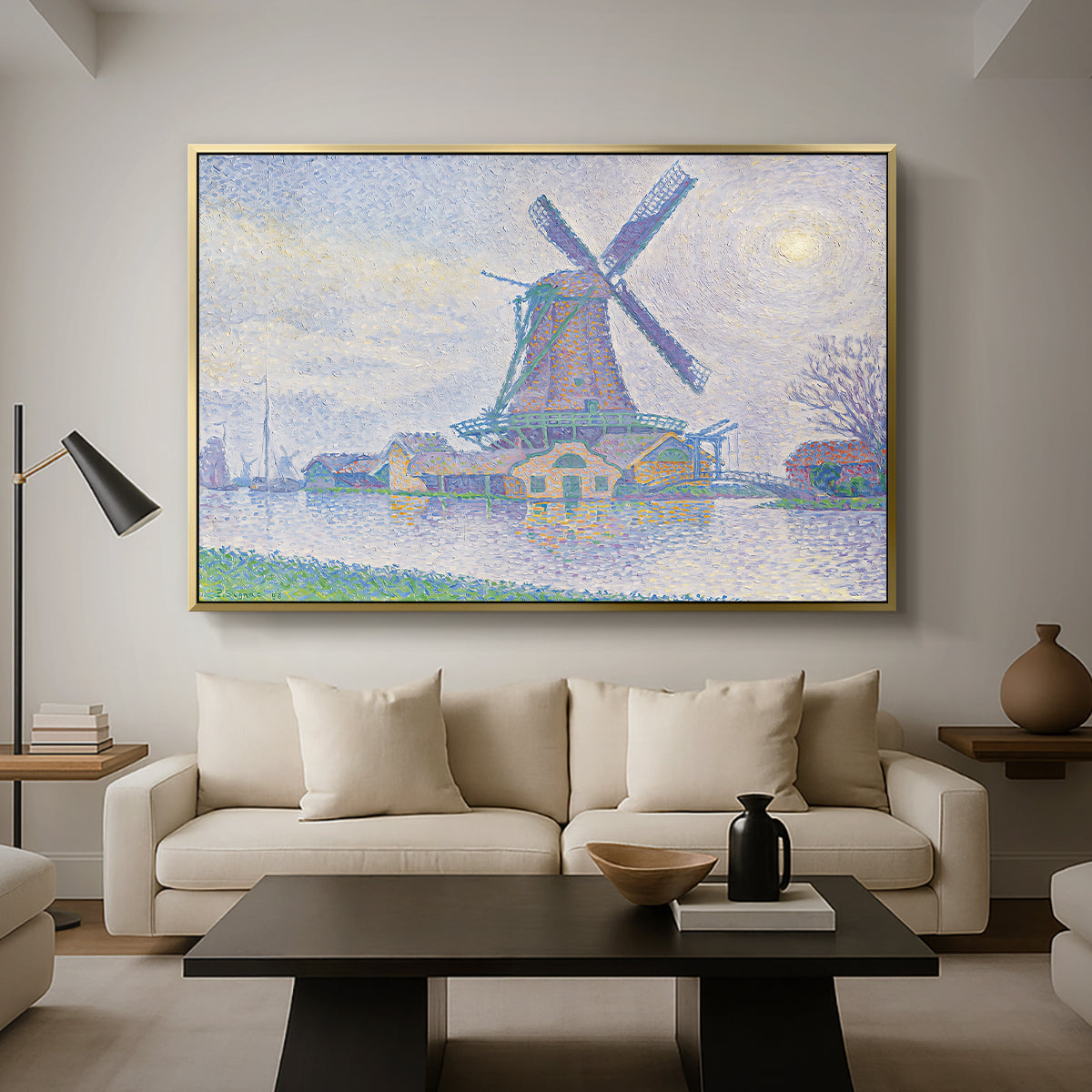 Mill of Edam (Moulin d'Edam), 1896 - Floater Framed Canvas Print