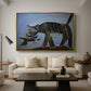 Cat Catching a Bird, 1939 - Floater Framed Canvas Print