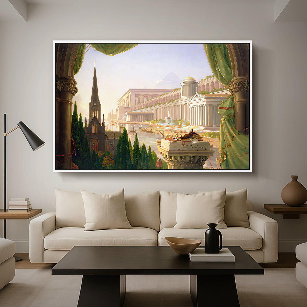 The Architect's Dream, 1840 - Floater Framed Canvas Print