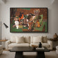 Playing Cards, Glasses, Bottle of Rum: "Vive la France", 1914-1915 - Floater Framed Canvas Print
