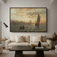 View from the Oslofjord, 1866 - Floater Framed Canvas Print
