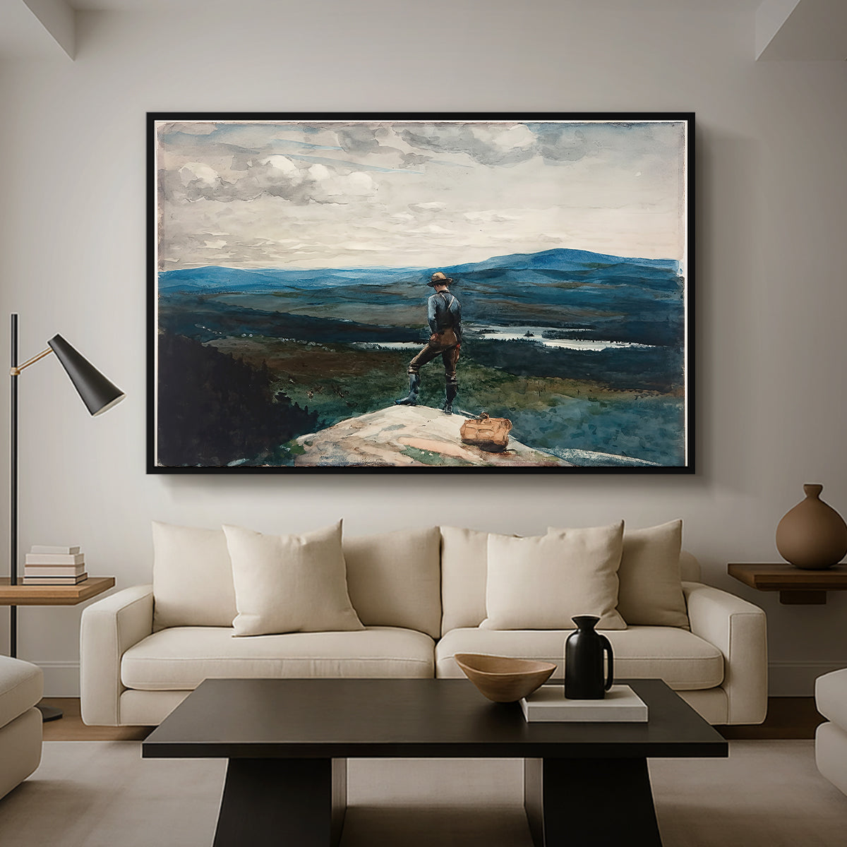 The Ranger, Adirondacks, 1882 - Floater Framed Canvas Print