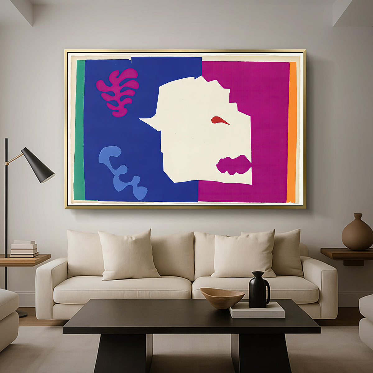 The Wolf (Le loup), from Jazz, 1947 - Floater Framed Canvas Print