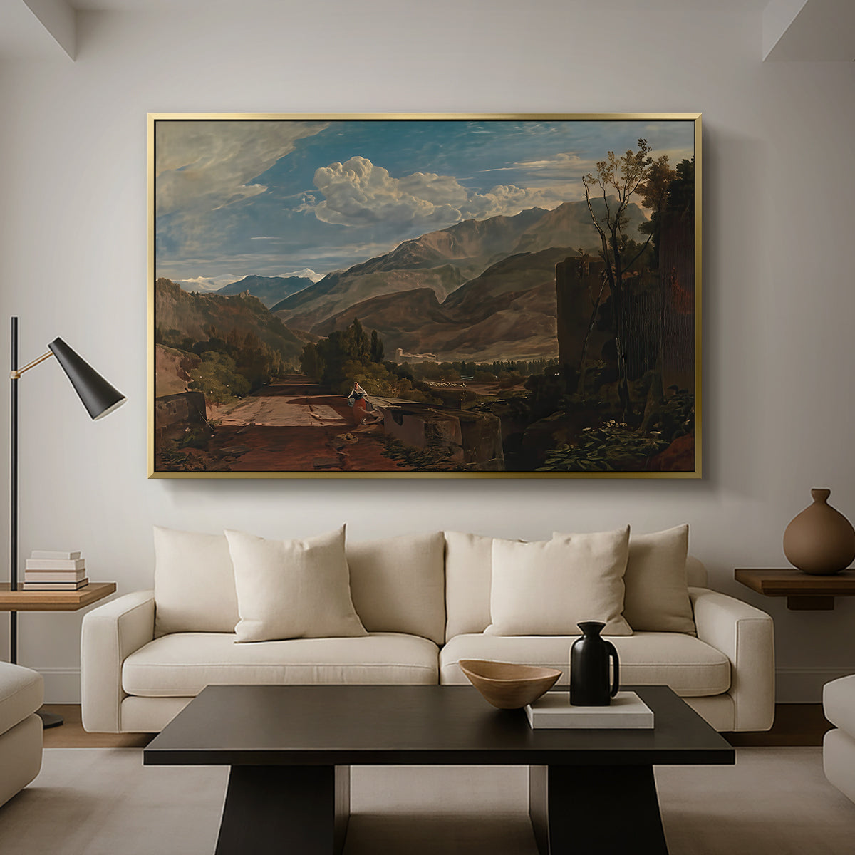 Bonneville, Savoy, 1803 - Floater Framed Canvas Print