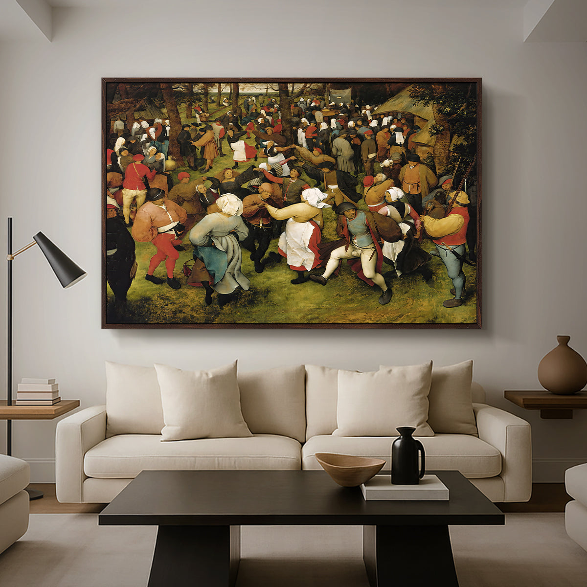 The Wedding Dance, c. 1566 - Floater Framed Canvas Print