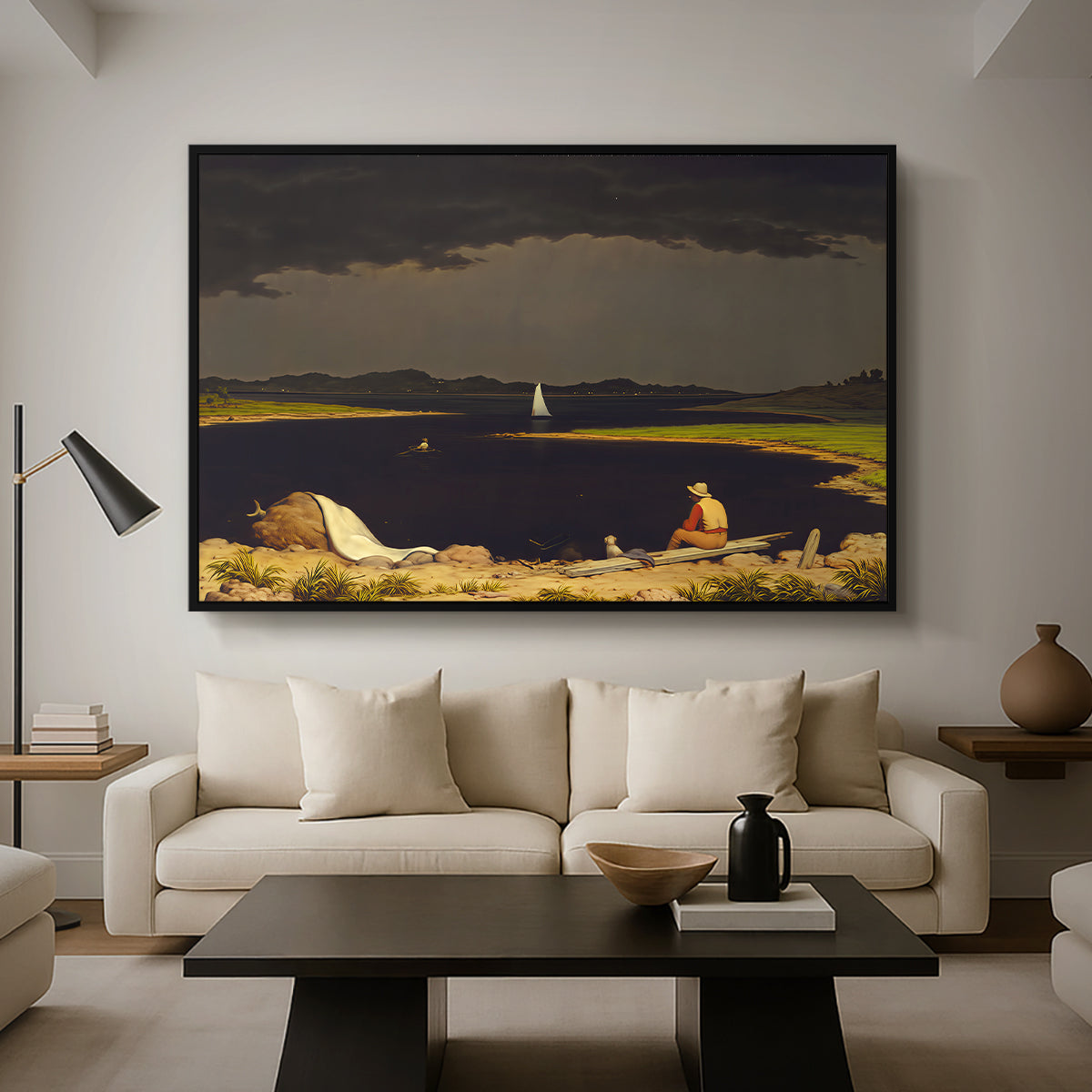 Approaching Thunder Storm, 1859 - Floater Framed Canvas Print