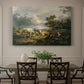 Canvas art print featuring a couple seated resting in open field, showcased as a statement wall artwork