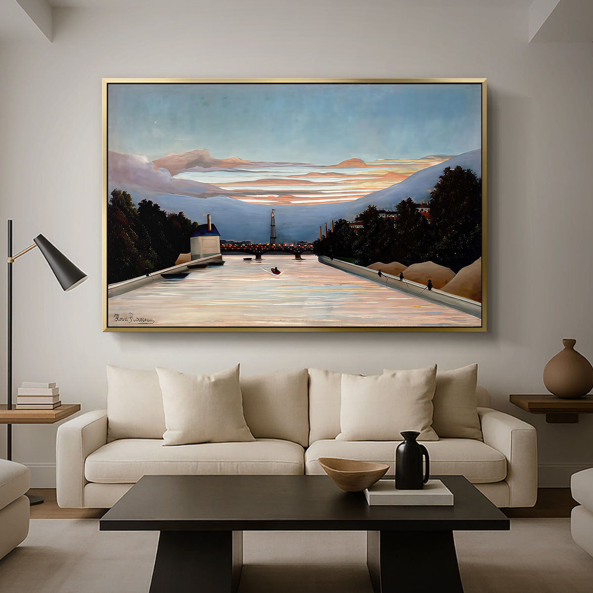 The Eiffel Tower, c. 1898 - Floater Framed Canvas Print