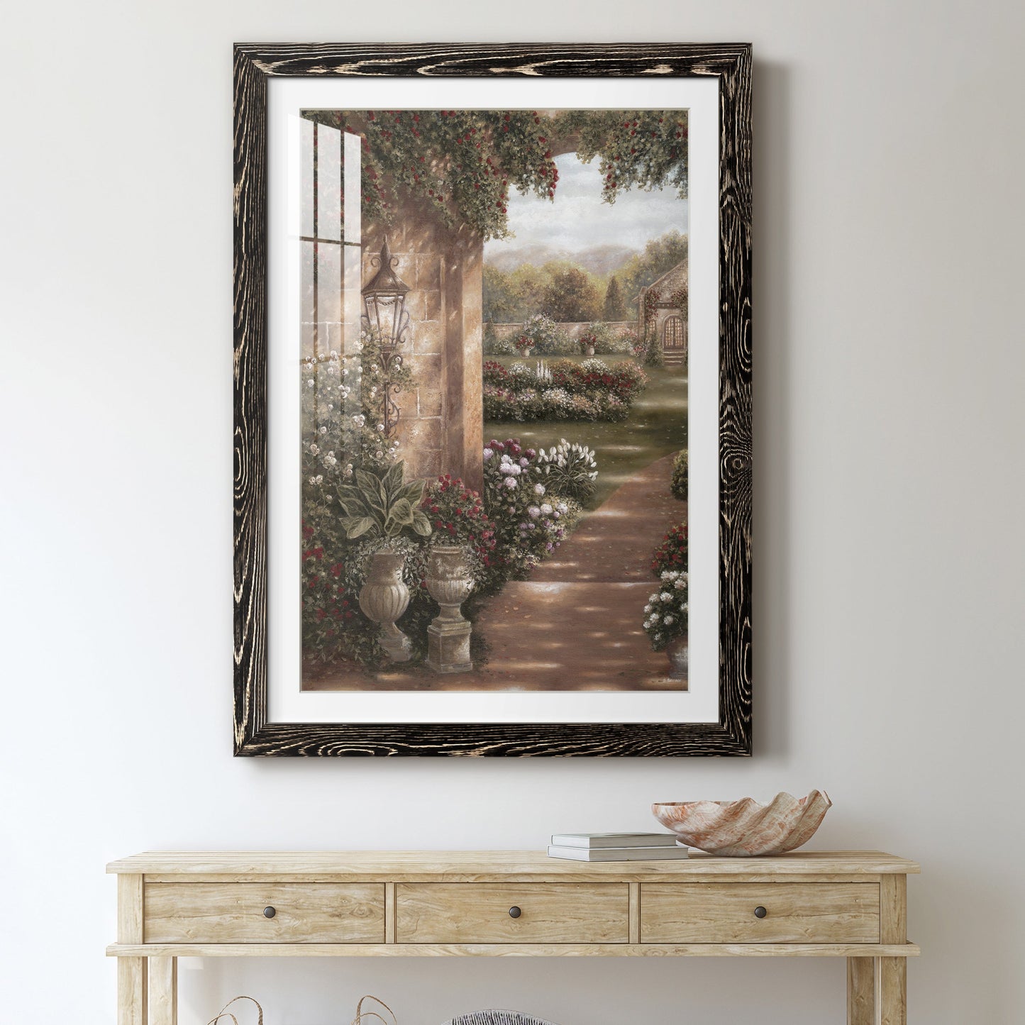 Evening in the Conservatory - Premium Framed Print - Distressed Barnwood Frame - Ready to Hang