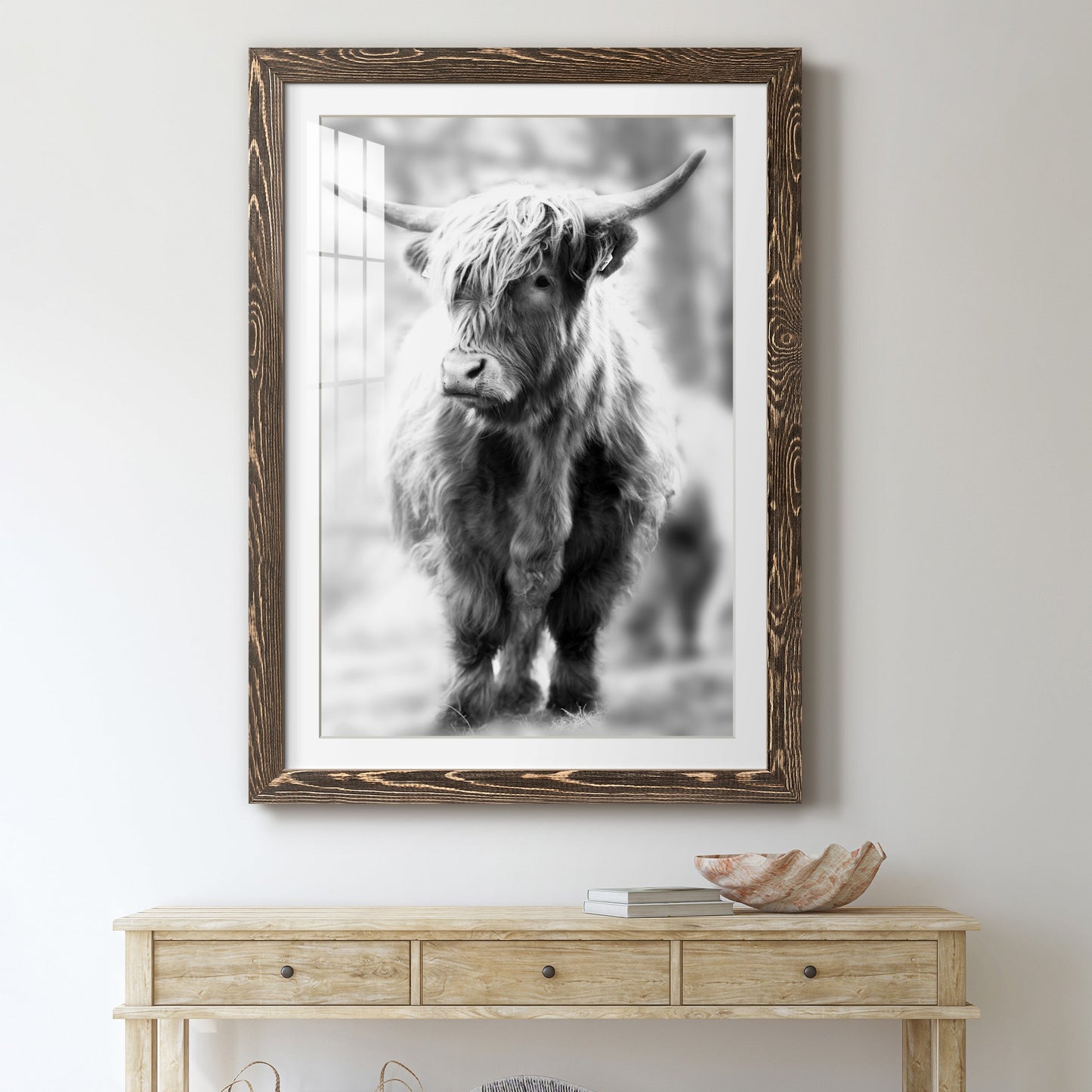 Yorkshire Highland - Premium Framed Print - Distressed Barnwood Frame - Ready to Hang