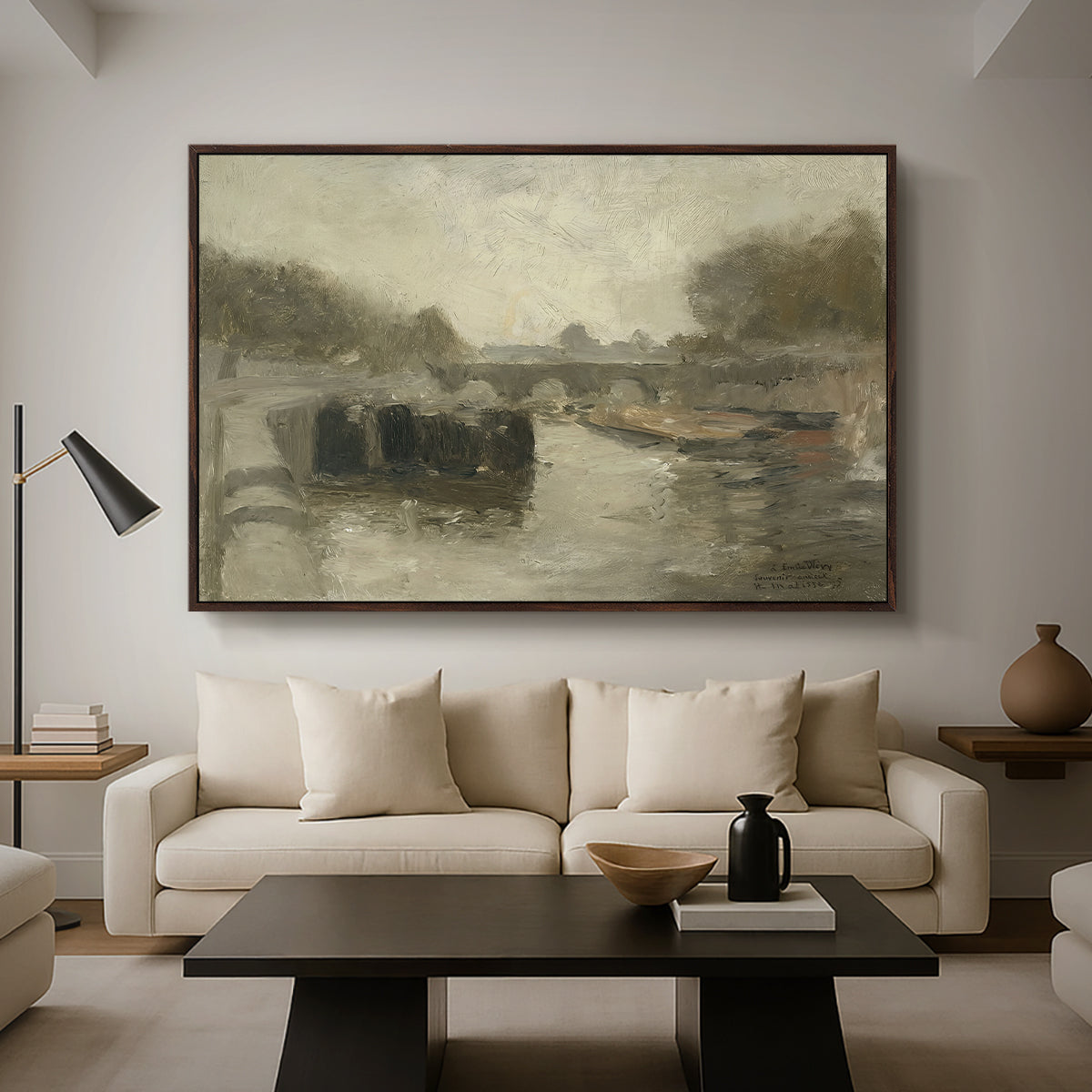 The Bridge (Le pont), 1895 - Floater Framed Canvas Print