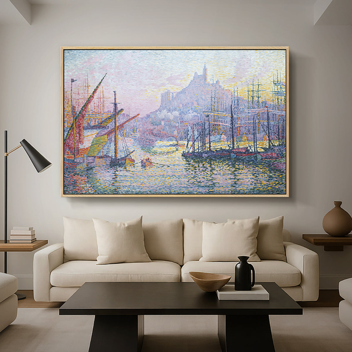 The Port of Marseille, 1905 - Floater Framed Canvas Print