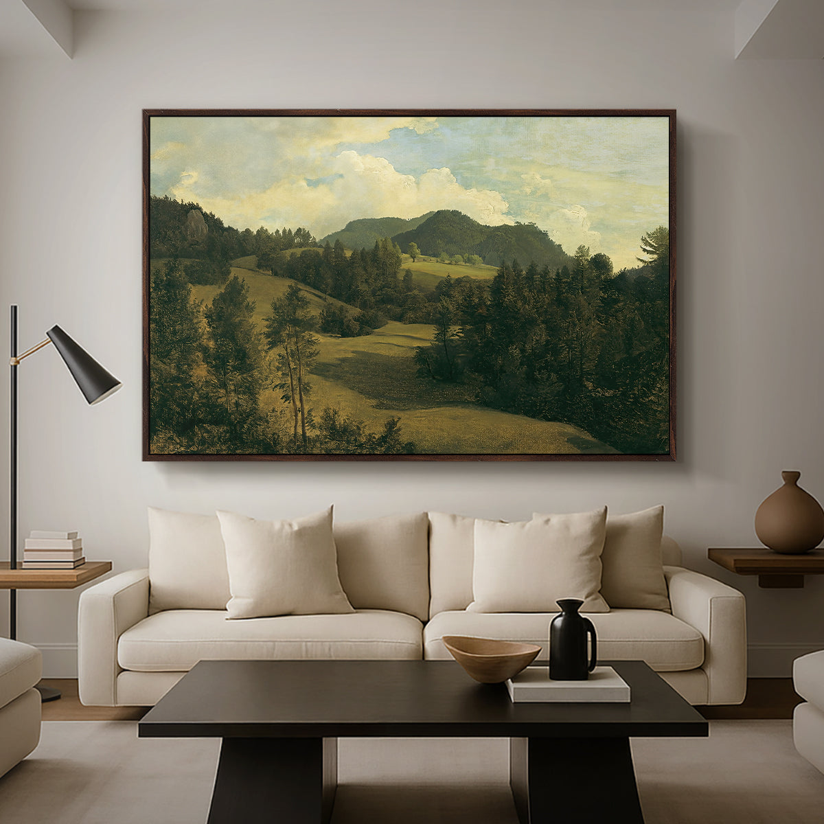 Landscape near Miesenbach, c. 1830 - Floater Framed Canvas Print