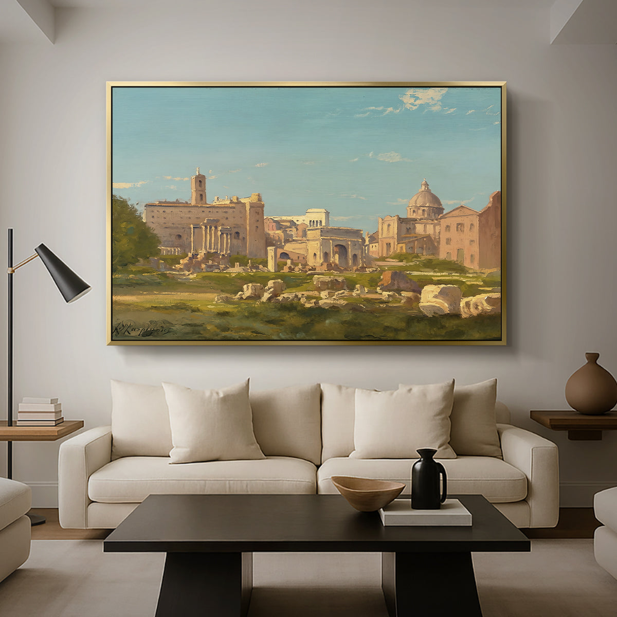 The Roman Forum, c. 1860 - Floater Framed Canvas Print