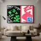 Composition, Black and Red, from Jazz, 1947 - Floater Framed Canvas Print
