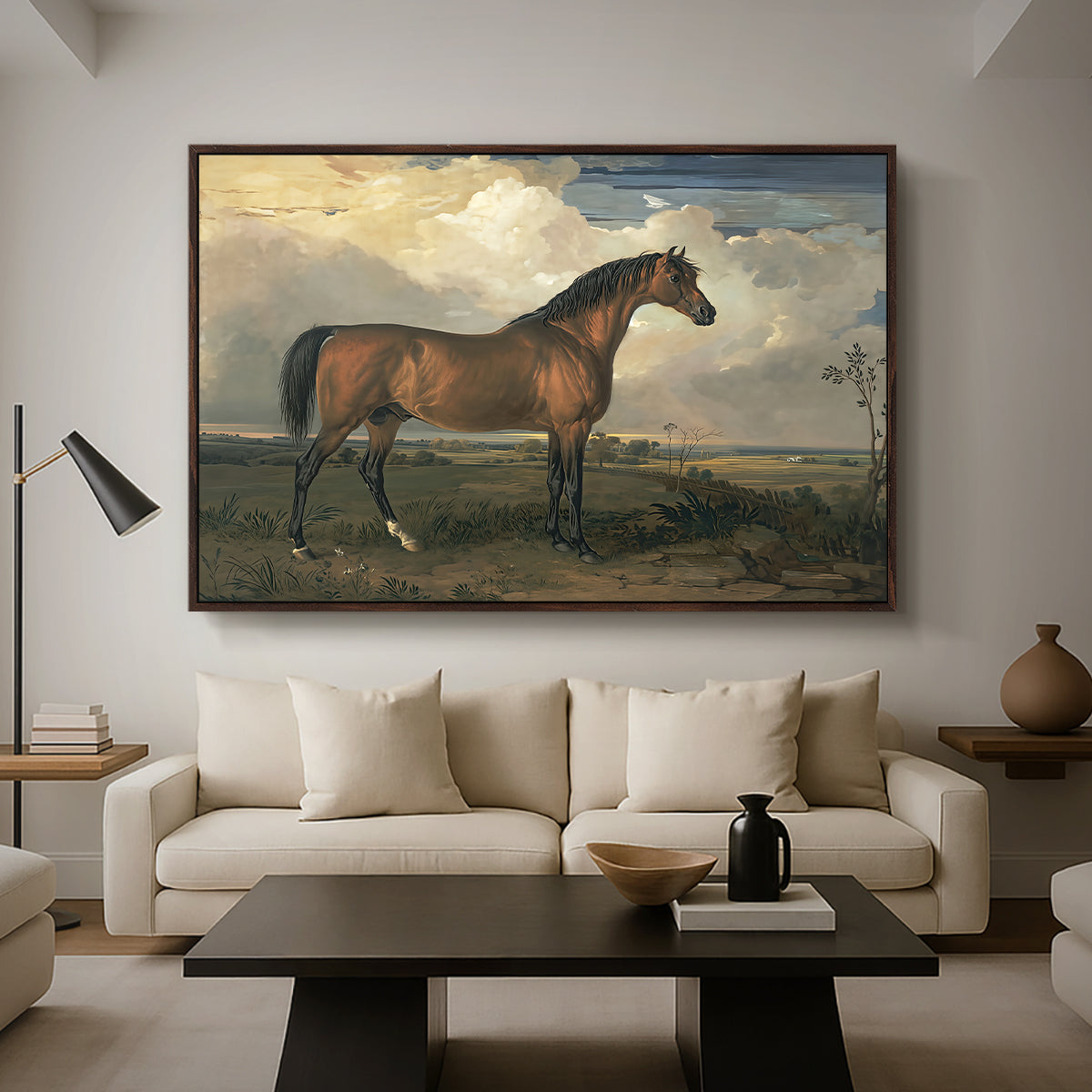 Eagle, A Celebrated Stallion, 1809 - Floater Framed Canvas Print