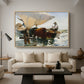 The Return from Fishing: Hauling the Boat, 1894 - Floater Framed Canvas Print