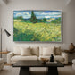 Green Wheat Field with Cypress, 1889 - Floater Framed Canvas Print