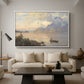 Traunsee, 1871 - Floater Framed Canvas Print