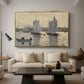 Two Schooners, Gloucester, c. 1880 - Floater Framed Canvas Print
